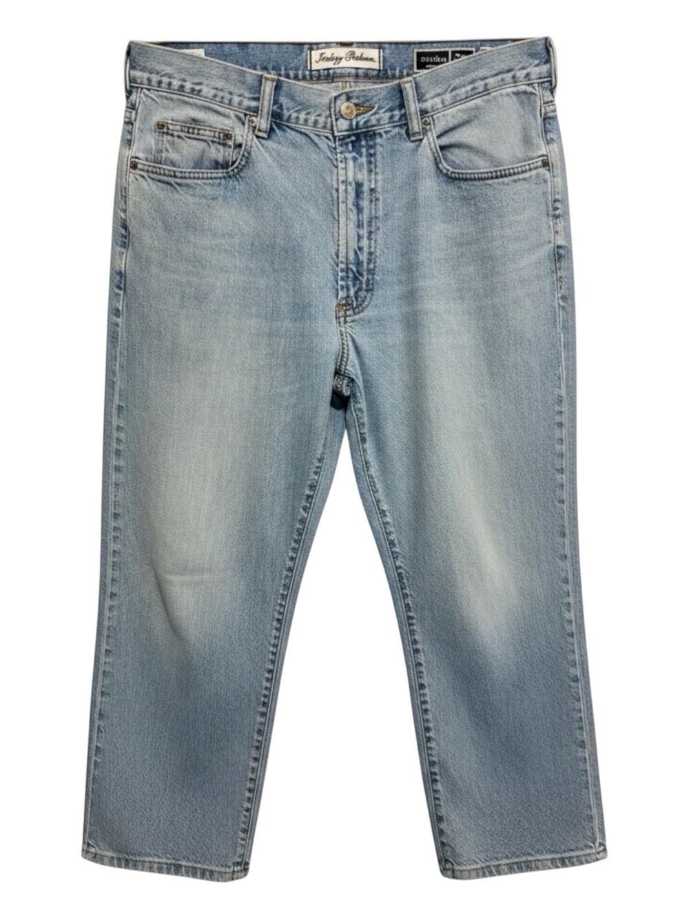 Indigo Palms‎ Size 36 X 32 Women's Jeans Cropped Mid Rise Soft Light Indigo Blue